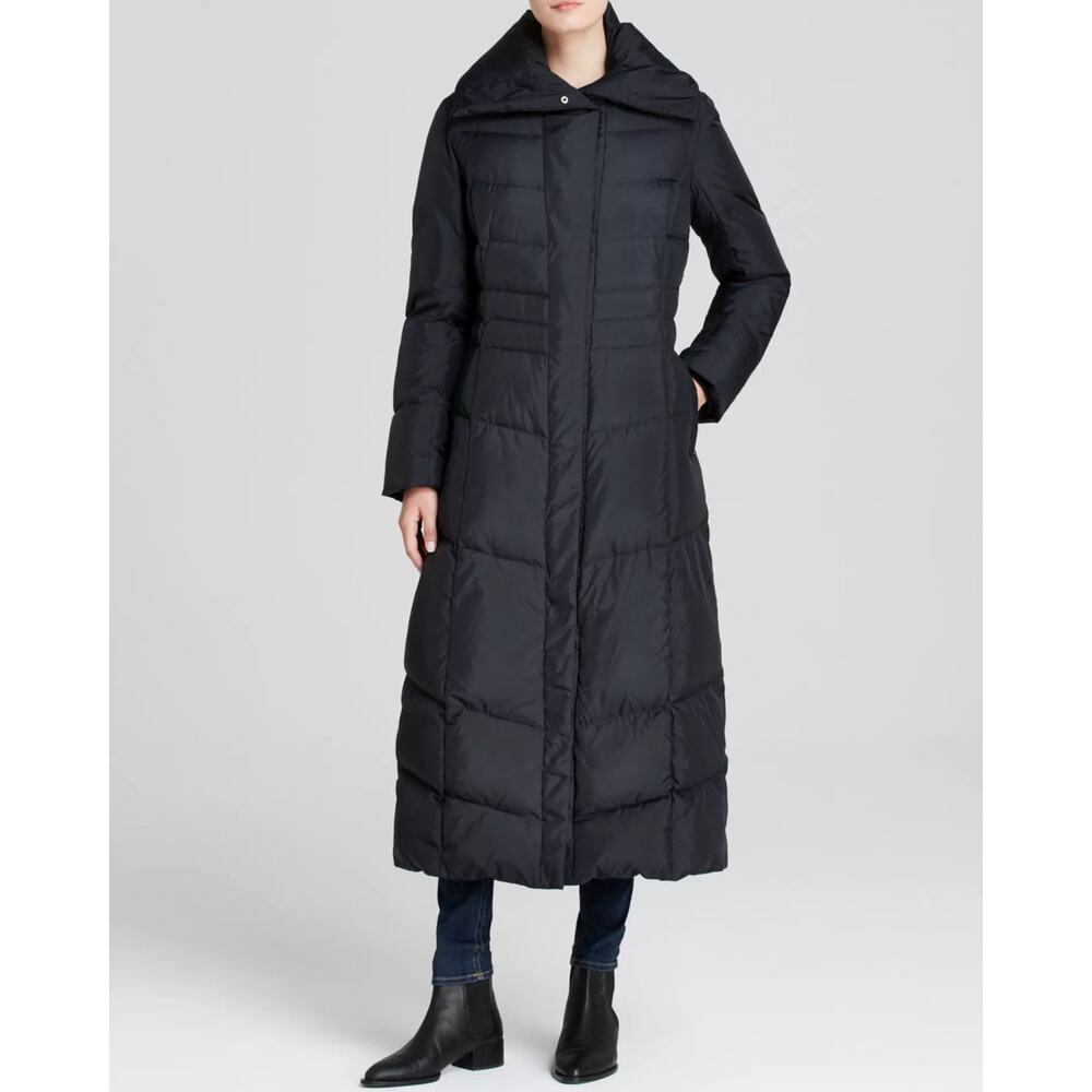 Cole Haan Down Coat - Pillow Collar Quilted Size Large NEW